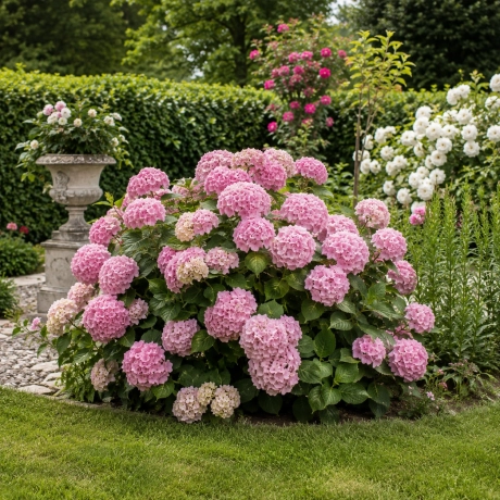 Hortensia macrophylla Bouquet Rose la Ghiveci