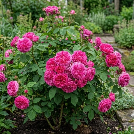 Trandafir de Dulceata Rose de Rescht -  la Ghiveci