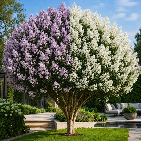 Lagerstroemia Indica - Liliacul Indian Bicolor Lila cu Alb la Ghiveci