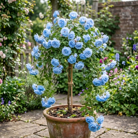 Trandafir Pomisor Plangator  Baby Blue - La Ghiveci