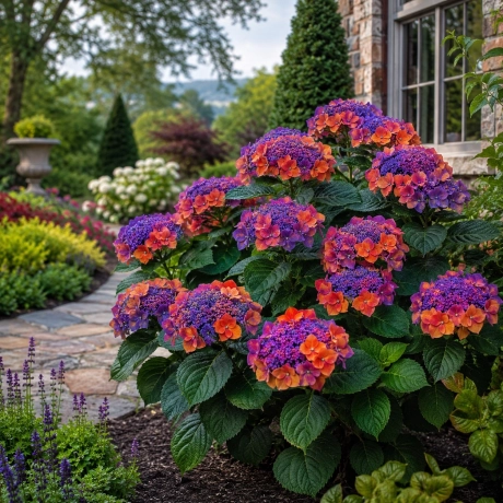 Hortensia Hydrangea Macrophylla Bicolor - Electric Amber