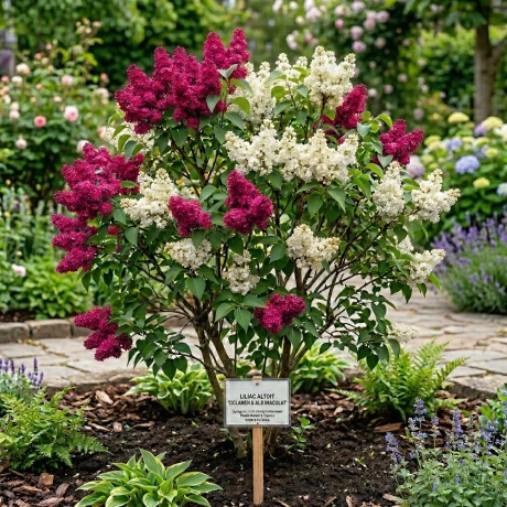 Liliac Bicolor - Roz cu Alb