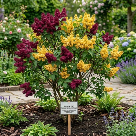 Liliac Bicolor - Bordo cu Galben