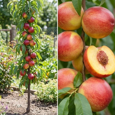 Pom Fructifer - Nectarin Columnar Caramela - Anul 5 cu Radacina Nuda