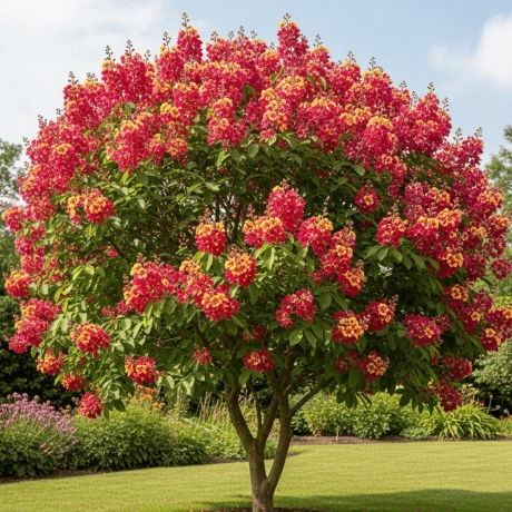 Lagerstroemia Indica - Liliacul Indian Bicolor Rosu Cu Galben