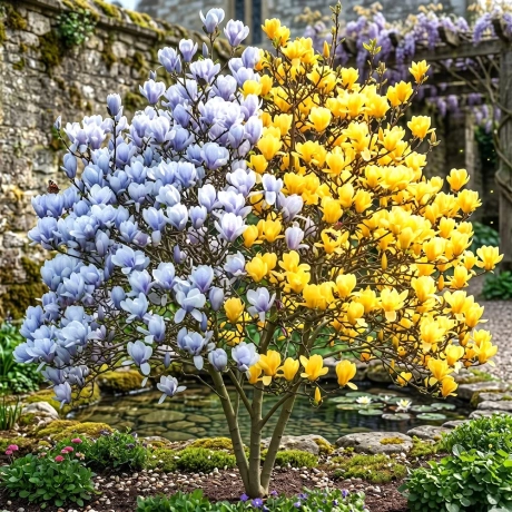 Magnolia Altoita Blue Opal – Yellow Bird – Ghiveci