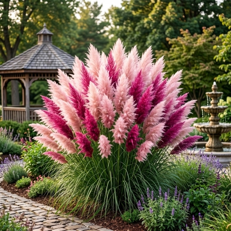 Iarbă de pampas bicolor - Flamingo Bloom