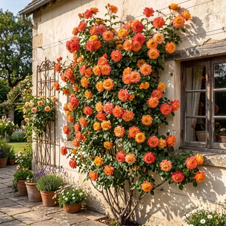 Trandafir urcator Orange Red -  la Ghiveci